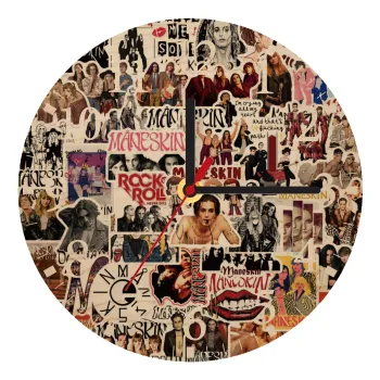 Maneskin stickers, Ρολόι τοίχου ξύλινο plywood (20cm)