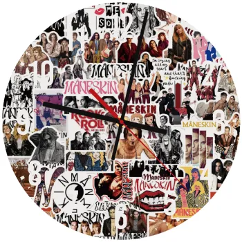 Maneskin stickers, Ρολόι τοίχου ξύλινο (30cm)