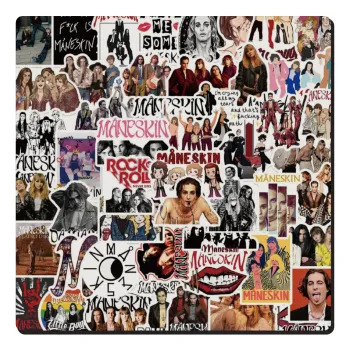 Maneskin stickers, Τετράγωνο μαγνητάκι ξύλινο 6x6cm