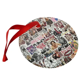Maneskin stickers, Στολίδι Χριστουγεννιάτικο στολίδι γυάλινο 9cm