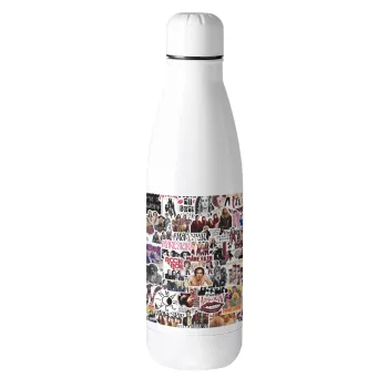 Maneskin stickers, Μεταλλικό παγούρι θερμός (Stainless steel), 500ml