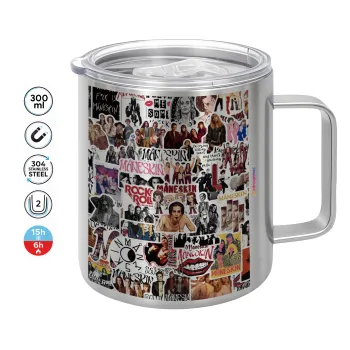 Maneskin stickers, Mug Stainless steel double wall 300ml