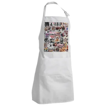 Maneskin stickers, Adult Chef Apron (with sliders and 2 pockets)