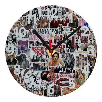 Maneskin stickers, Ρολόι τοίχου γυάλινο (20cm)
