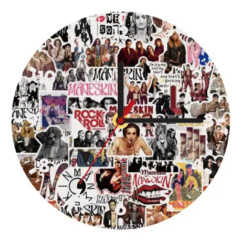 Maneskin stickers, Ρολόι τοίχου ξύλινο (20cm)