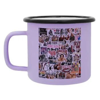 Maneskin stickers, Κούπα Μεταλλική εμαγιέ ΜΑΤ Light Pastel Purple 360ml