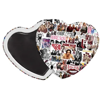 Maneskin stickers, Μαγνητάκι καρδιά (57x52mm)