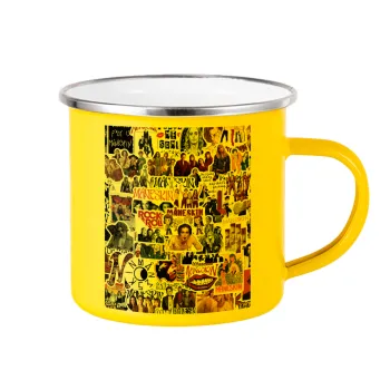 Maneskin stickers, Κούπα Μεταλλική εμαγιέ Κίτρινη 360ml