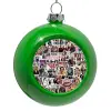 Green Christmas tree ornament bauble 8cm