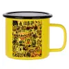 Metallic enamel MATT Yellow cup 360ml