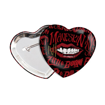 Maneskin lips, Κονκάρδα παραμάνα καρδιά (57x52mm)