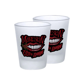 Maneskin lips, Σφηνοπότηρα γυάλινα 45ml του πάγου (2 τεμάχια)