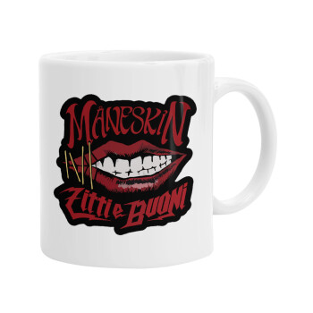 Maneskin lips, Ceramic coffee mug, 330ml (1pcs)