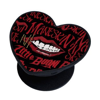 Maneskin lips, Phone Holders Stand  καρδιά Μαύρο Βάση Στήριξης Κινητού στο Χέρι