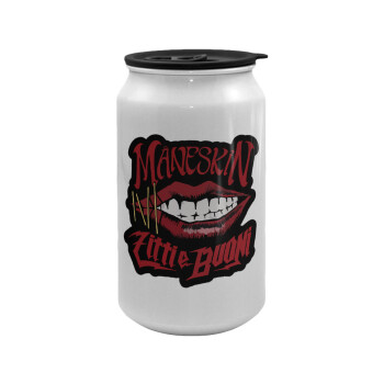 Maneskin lips, Κούπα ταξιδιού μεταλλική με καπάκι (tin-can) 500ml