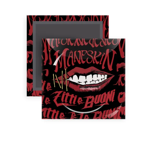 Maneskin lips — Τετράγωνο (5x5cm)
