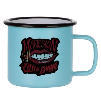 Maneskin lips, Κούπα Μεταλλική εμαγιέ ΜΑΤ σιέλ 360ml