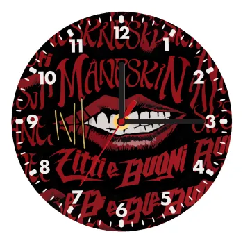 Maneskin lips, Ρολόι τοίχου ξύλινο (20cm)