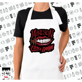 Maneskin lips, Ποδιά μακριά Σεφ ολόσωμη με τσέπες white (ΕΝΗΛΙΚΩΝ)