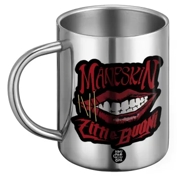 Maneskin lips, Ανοξείδωτη Μεταλλική Κούπα 450ml - Διπλού Τοιχώματος