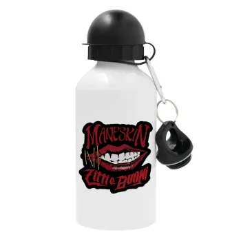 Maneskin lips, Μεταλλικό παγούρι νερού, Λευκό, αλουμινίου 500ml