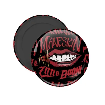 Maneskin lips, Μαγνητάκι ψυγείου στρογγυλό διάστασης 5cm