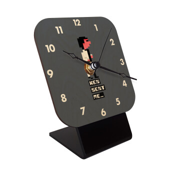 Ken sent me, Leisure Suit Larry, Επιτραπέζιο ρολόι σε φυσικό ξύλο (10cm)