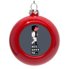 Red Christmas tree ornament bauble 8cm