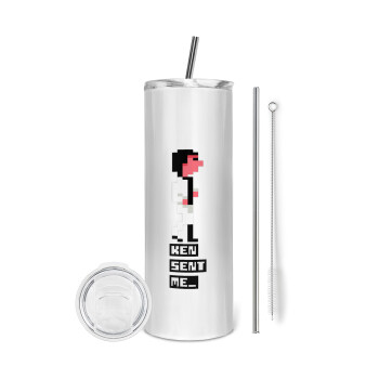 Ken sent me, Leisure Suit Larry, Tumbler stainless steel 600ml, with metal straw & cleaning brush