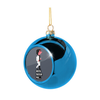 Ken sent me, Leisure Suit Larry, Blue Christmas tree ball ornament 8cm