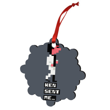 Ken sent me, Leisure Suit Larry, Christmas ornament snowflake wooden 7.5cm