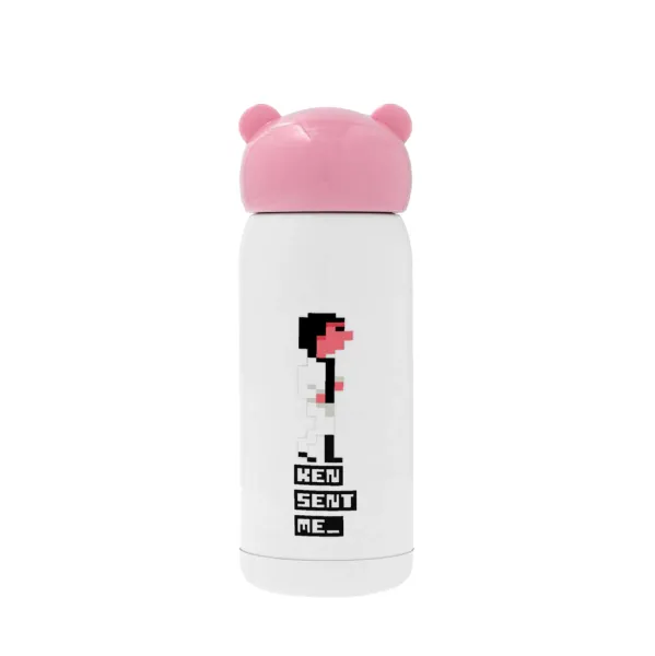 Ken sent me — Pink stainless steel thermal flask, 320ml