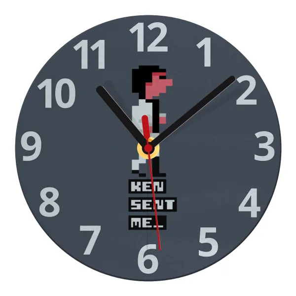 Ken sent me — Glass wall clock (20cm)