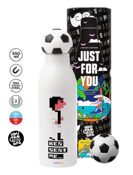 Ken sent me — Soccer Metal mug thermos, double wall, 550ml