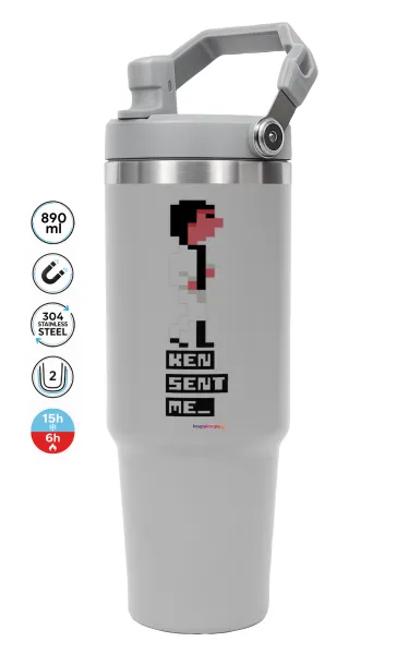 Ken sent me — GREY Travel Tumbler with Handle 890ml