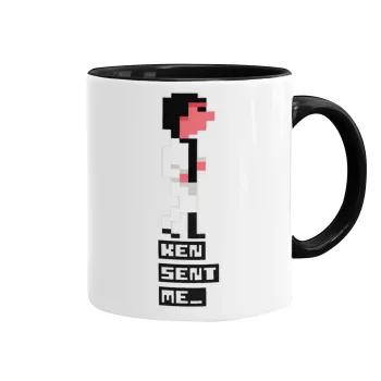 Ken sent me, Leisure Suit Larry, Κούπα χρωματιστή μαύρη, κεραμική, 330ml