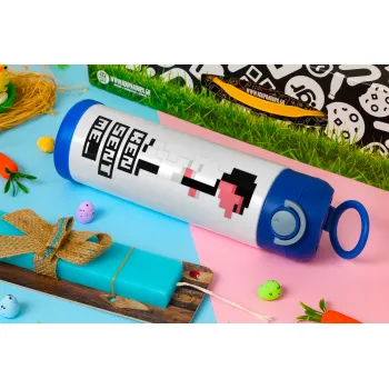 Ken sent me, Leisure Suit Larry, Easter candle, Childrens hot water bottle, stainless steel, with safety straw, BLUE (500ml)