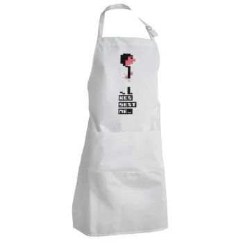 Ken sent me, Leisure Suit Larry, Adult Chef Apron (with sliders and 2 pockets)