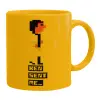 Ceramic coffee mug yellow, 330ml