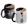 Color changing magic Mug, ceramic, 330ml when adding hot liquid inside, the black colour desappears (1 pcs)