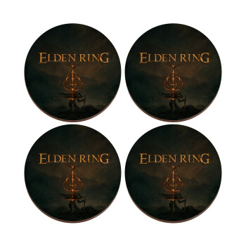 Elden Ring, ΣΕΤ x4 Σουβέρ ξύλινα στρογγυλά plywood (9cm)