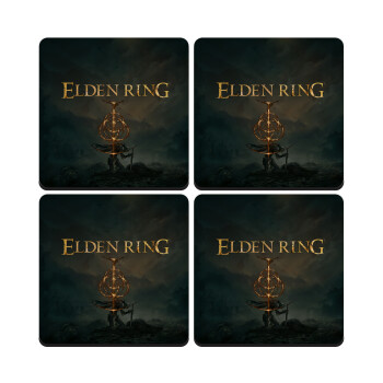 Elden Ring, ΣΕΤ 4 Σουβέρ ξύλινα τετράγωνα (9cm)