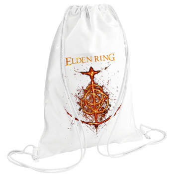 Elden Ring, Τσάντα πλάτης πουγκί GYMBAG λευκή (28x40cm)