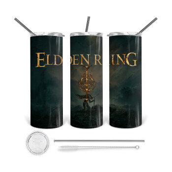 Elden Ring, 360 Eco friendly stainless steel tumbler 600ml, with metal straw & cleaning brush