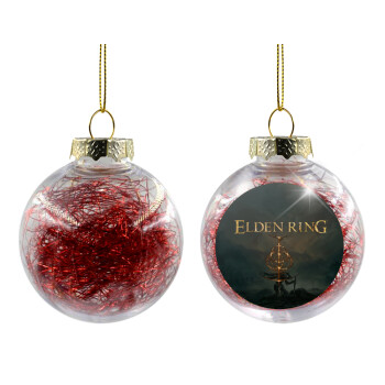 Elden Ring, Χριστουγεννιάτικη μπάλα δένδρου διάφανη με κόκκινο γέμισμα 8cm