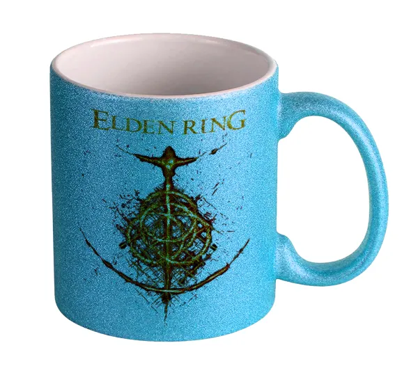 Elden Ring — Light blue glitter mug that sparkles, ceramic, 330ml