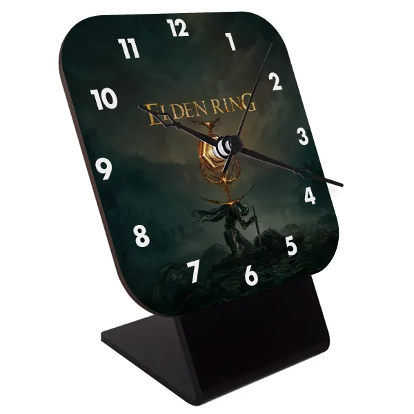 Elden Ring — Quartz Wooden table clock with hands (10cm)