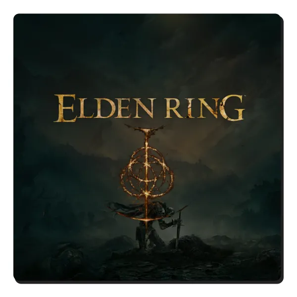 Elden Ring — Τετράγωνο μαγνητάκι ξύλινο 6x6cm