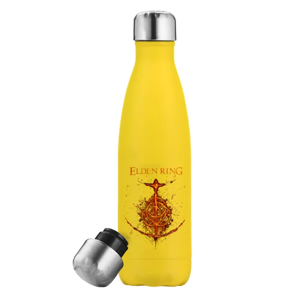 Elden Ring — Yellow Stainless Steel Metallic Thermos, double-walled, 500ml