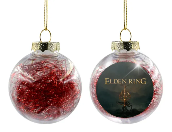 Elden Ring — Transparent Christmas tree ball ornament with red filling 8cm